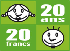 Logo - 20 ans/20 francs