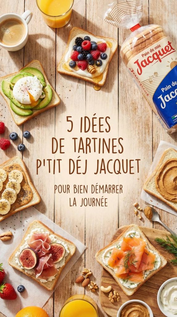 Pain de mie spécial petit déjeuner : 5 idées de tartines p’tit déj jacquet pour bien démarrer la journée