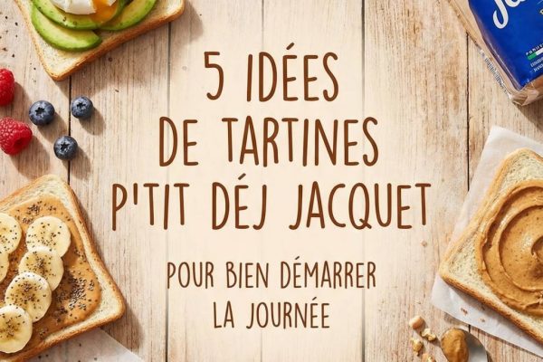 Pain de mie spécial petit déjeuner : 5 idées de tartines p’tit déj jacquet pour bien démarrer la journée